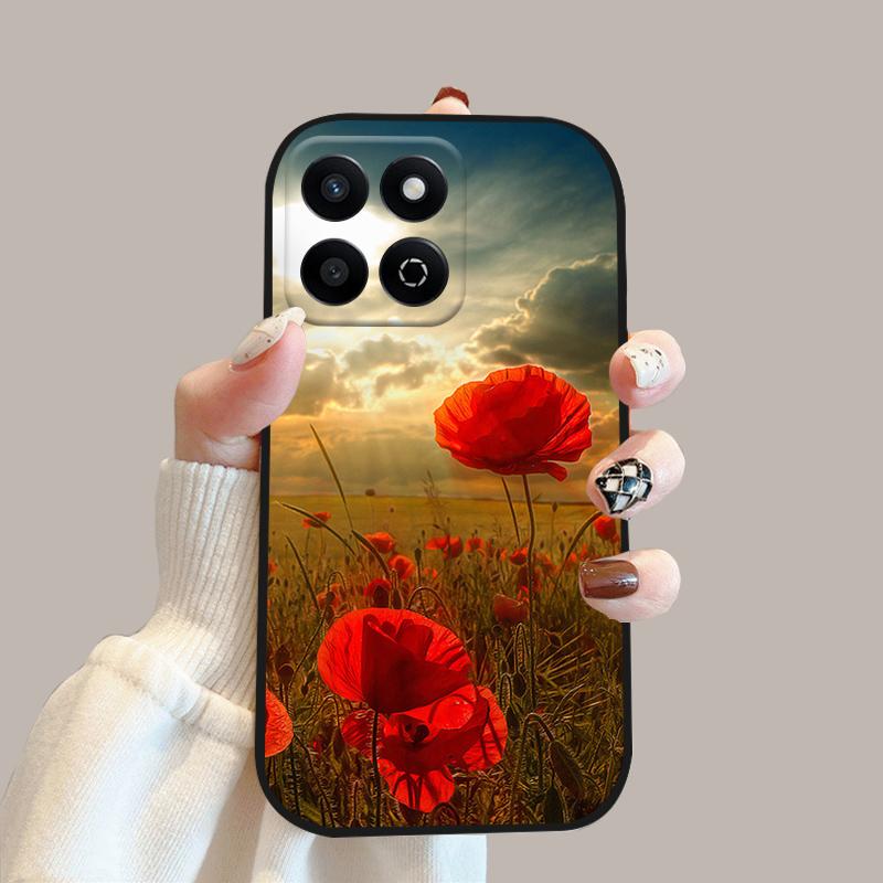 Мультяшный чехол-книжка для Honor 200 Smart Case X7c 4G Силиконовый мягкий ТПУ чехол для телефона для Honor Play 60 Plus 5G Защитный чехол Funda Cases
