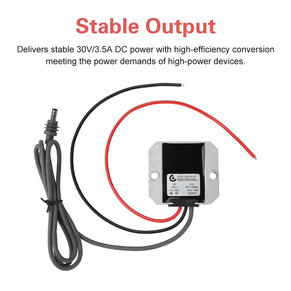 9-28V to 30V DC step-up power supply Adapter 3.5A Boost Converter kit IP68 Waterproof Voltage converter for Starlink DC power