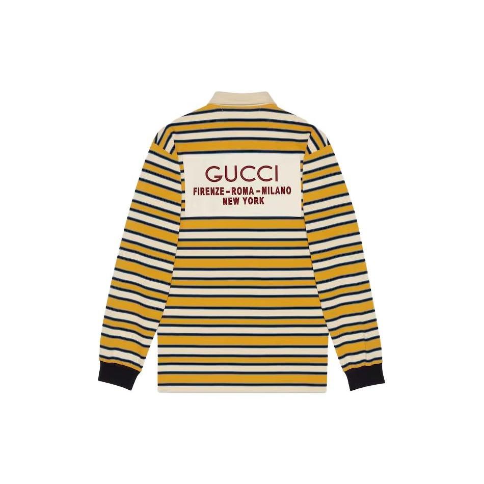 GUCCI Striped Polo Shirt Men's 758531-XJFX3-7218