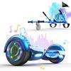 Hoverboard RCB 6.5 Pouces Bluetooth LED Karting Ajustable Bleu
