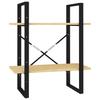 Bookshelf 2 Shelves 60 x 30 x 70 cm Solid Pine Wood