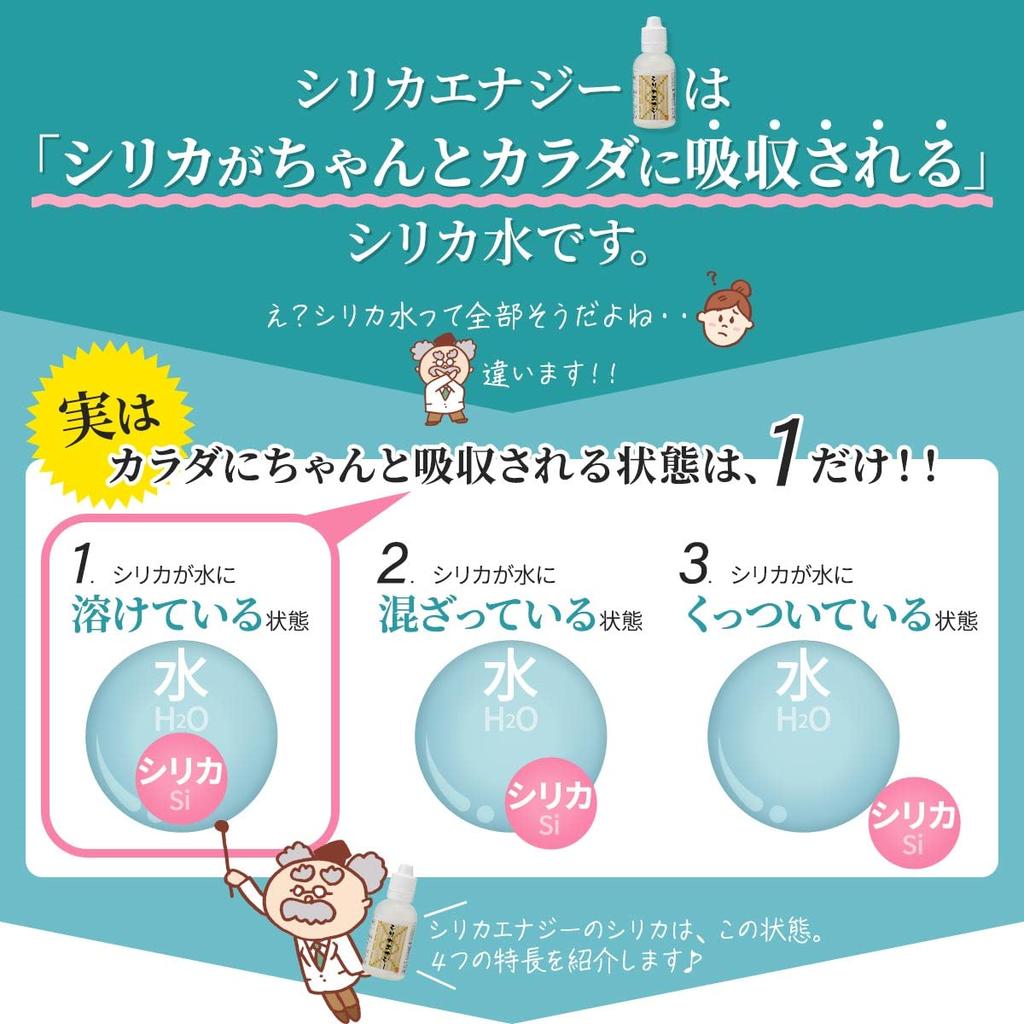 Silica Energy Silicon Concentrated Solution Concentrated Silica Nanocolloidal Water Using Original 50ml Set of 3 (Highly Water)