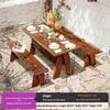 Outdoor Waterproof Anti-corrosion Wood Park Bench with Backrest