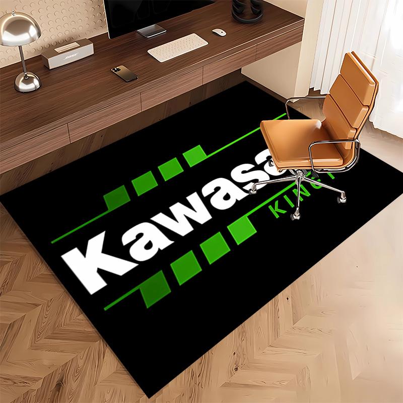 1pc Kawasaki Ninja Print Area Rug - Soft, Washable Non-Slip Indoor Mat, Living Room, Home Office Decorative Rug,Office Decorative