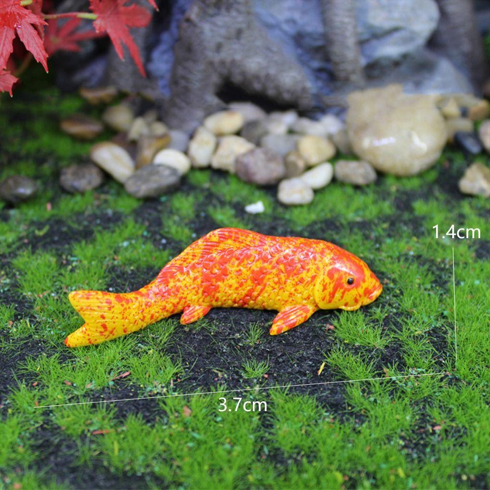 Товары для вечеринки Мультяшное Мини-украшение в виде карпа кои Смоляные поделки Имитация фигурок карпа DIY Милая маленькая статуэтка рыбки Аквариум