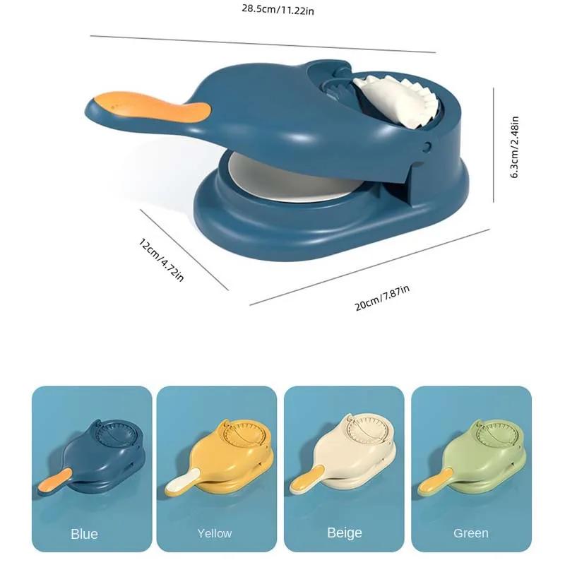 2in1 Dumpling Maker DIY Wrapper Presser Manual Ravioli Empanadas Dough Skin Molder Machine Multi-function Household Kitchen Tool