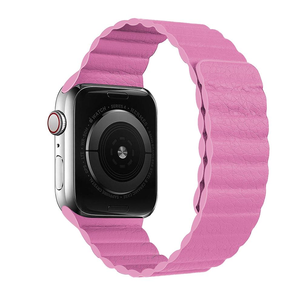 Кожаный ремешок-петля для Apple Watch Ultra Band 49 мм, 44 мм, 40 мм, 38 мм, 42 мм, магнитный браслет iwatch series 3, 4, 5 se, 7, 8, 45 мм, 41 мм