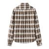2025 Winter Women's Casual Retro Plaid Loose Brushed Texture Shirt Top
