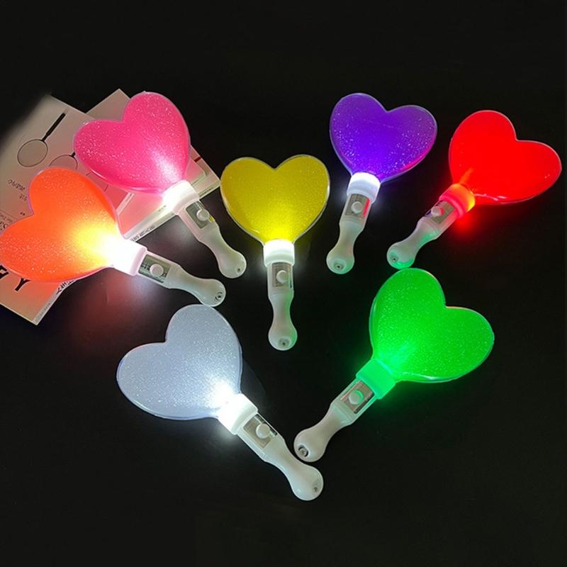 Glow Sticks Light Color Changing Light Mini Heart Lamp Gifts for Interior Livehouse New Year Concert KPOP Luminous Lamp