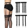 4/6 Metal Clips Thigh High Stockings Garter Belt Elastic Leg Suspenders Braces  for Women