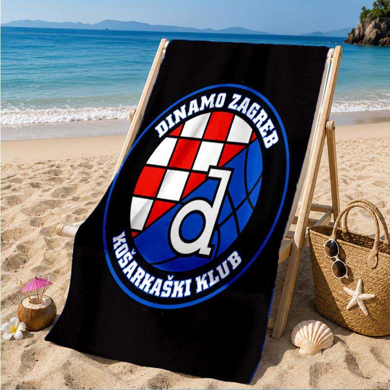 Пляжное полотенце Баскетбольного клуба «Динамо Загреб», Быстросохнущее, Легкое в уходе, Подходит как для занятий фитнесом, так и для пляжного отдыха, Спортивный незаменимый аксессуар