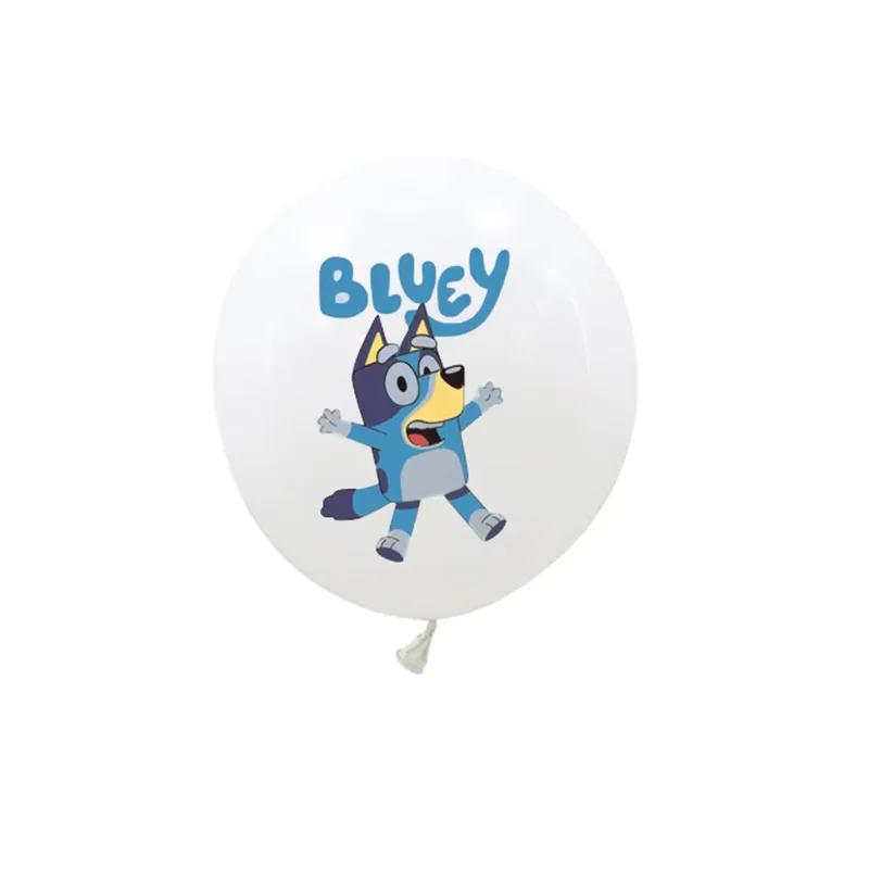 10 шт. 12-дюймовые латексные шары Bluey Собака Коллекция Синий Бинго Собака Семья День Рождения Празднование Детские Игрушки Мультяшные Шары Детский Душ