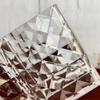 Acrylic Transparent 3-Grid Cosmetic Storage Box with Diamond Pattern - Makeup Pen Organizer & Desktop Eyebrow Pen Holder
