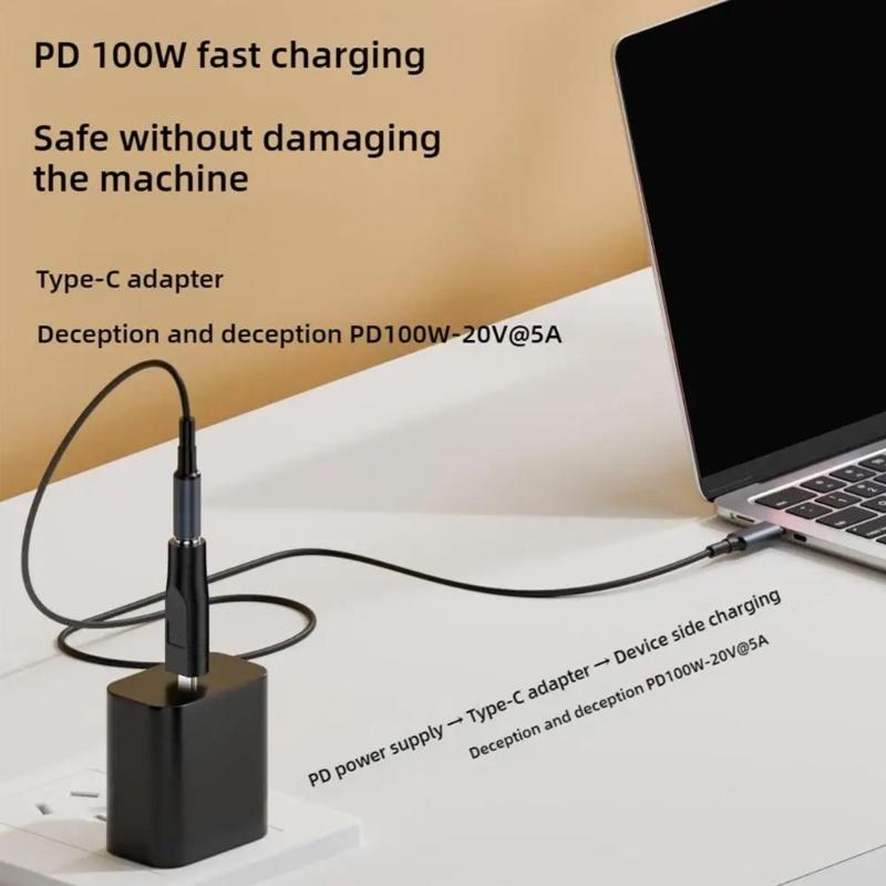 9 шт. Адаптеры-конвертеры Type C (вход) на Female (выход) PD100W для ноутбуков с быстрой зарядкой PD и функциями безопасности