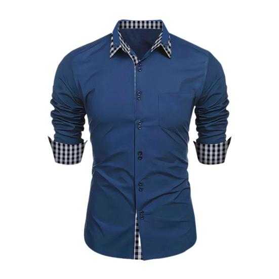 Мужская весенняя рубашка с цветными блоками и клетчатым принтом, однобортная приталенная рубашка с длинным рукавом и пуговицами с лацканами, уличная одежда, повседневная деловая рубашка-кардиган, пальто