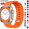 Ремешок Ocean для Apple Watch Ultra 2 Band 49 мм 9 8 7 45 мм 41 мм силиконовый браслет браслет iWatch 6 5 4 3 SE 44 мм 40 мм 42 мм band