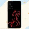 Сексуальная изгибающаяся фигура Женское Арт-чехол для телефона Samsung S25,S26,S24,S21,S22,S23,S30,Ultra,S20,Plus,Fe,Lite,5G Черная крышка