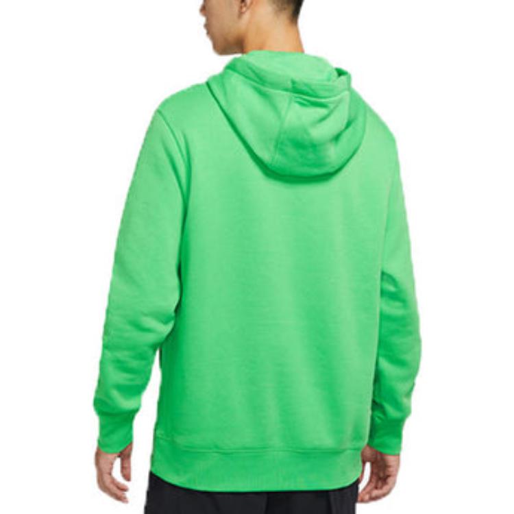 Nike Спортивная клубная флисовая толстовка с капюшоном с большим логотипом, мужские топы, травянисто-зеленый BV2974-362