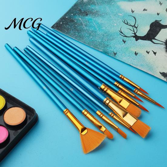 Kids Painting Brush Set Face Paint Set, Watercolor Acrylic Oil Kit, Aluminum Ferrule Brushes Nylon Hair for Artist, Body Canvas Art Supplies