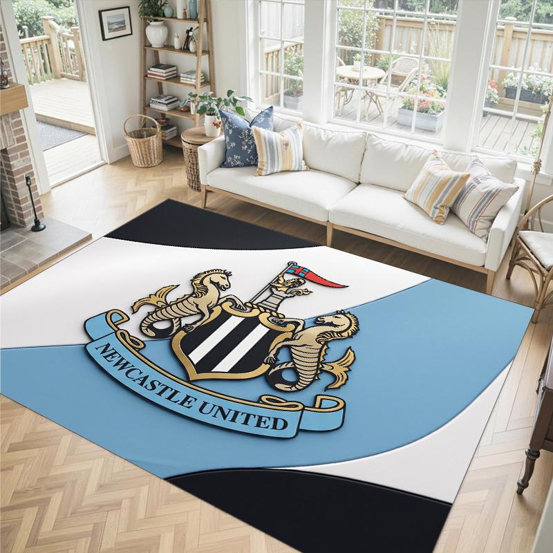 Футбольный дизайн Newcastle United Хрустальный бархатный ковер Уютный Не?Нескользящий ковер с принтом для спальни, гостиной, прихожей