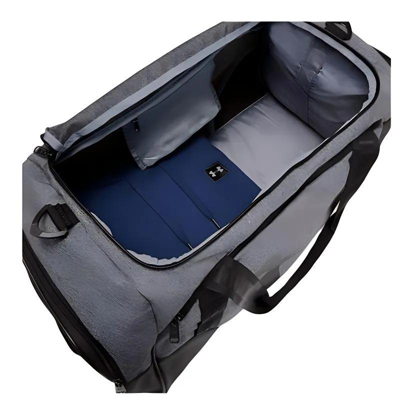 Under Armour 53L Polyester Travel Bag Unisex Gray Black (Unisex) Gym Bags 1300213 042