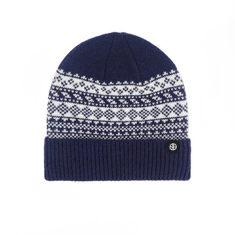 Женская зимняя шапка с жаккардовым узором Fair Isle с толстой повязкой на голову и наушниками