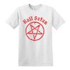 Hail satan t shirt pentagram star rock goth unholy satanic devil punk top tee