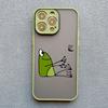 Танцующая Лягушка с Большим Ртом Забавный Чехол для Телефона Для iPhone 13 12 11 Pro Max Mini 15 14 16 Pro Max X XR XS 7 8 Plus Мультяшный Милый Чехол для Телефона