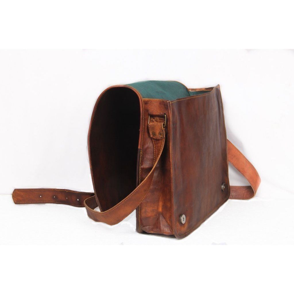 Желтовато-коричневая новая натуральная коричневая кожаная винтажная ретро мужская сумка-мессенджер для ноутбука