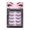 5 Pairs/Set Self-adhesive False Eyelashes Reusable Natural Look Wispy Fluffy Handmade Fake Lashes Strips Women Eye Makeup Tools