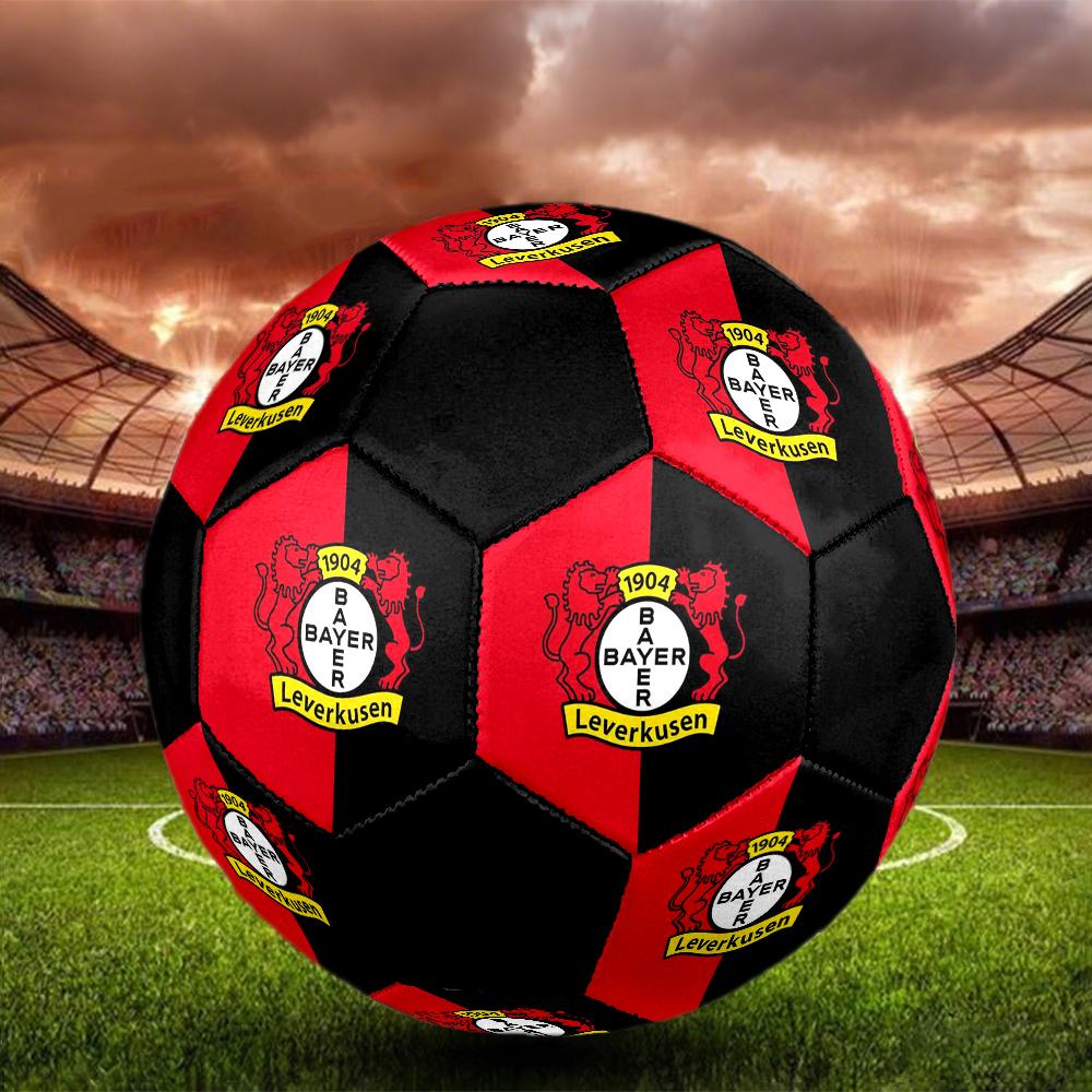 Футбольный мяч для зала Bayer 04 Leverkusen Цветной Машинная строчка ПВХ Размер 5 Готов к командным тренировкам и соревнованиям Прочный Высокий отскок Крутой Спортивный Подарок