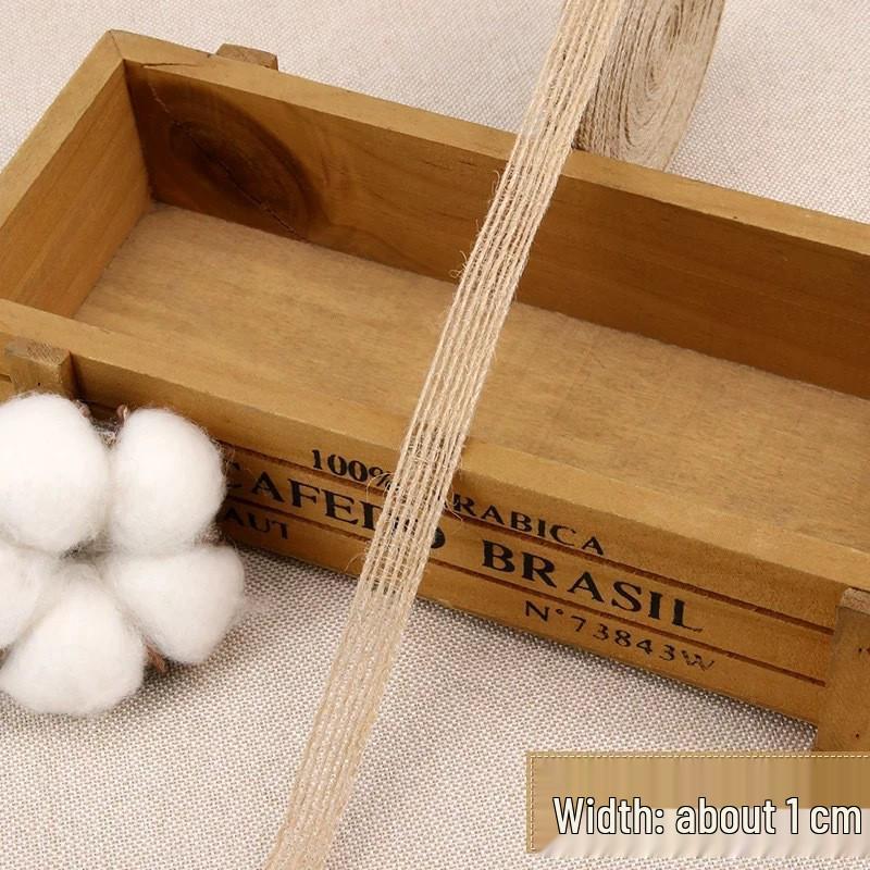 Ручная джутовая лента из мешковины для DIY бантов и аксессуаров для волос