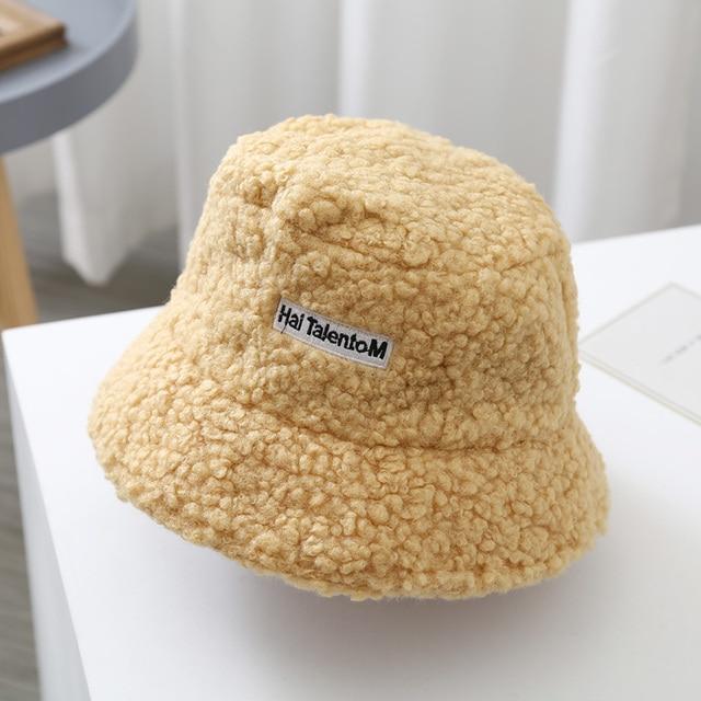 Панама из искусственного меха ягненка, зимние теплые бархатные шапки Тедди для женщин, женские утолщенные Панамы Боб, уличная шляпа в рыбацком стиле, кепки
