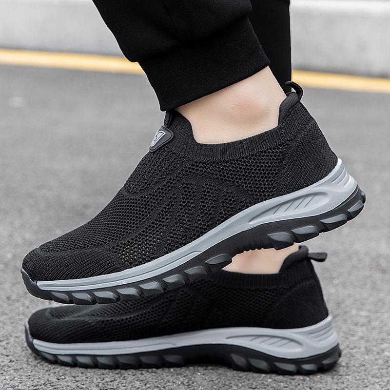Fashion Women's Ladies Shoes Breathable Flying Woven Slip-On Sneakers Woman 2025 Sneakers Anti Slip Fly Woven Shoes for One Foot Men