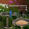 71cm Bird Bath for Garden. Standing Pedestal Birdbath with Lotus Leaf Basin. Vintage Decorative Bird Bath Bowl for Outdoor. Bronze Tone
