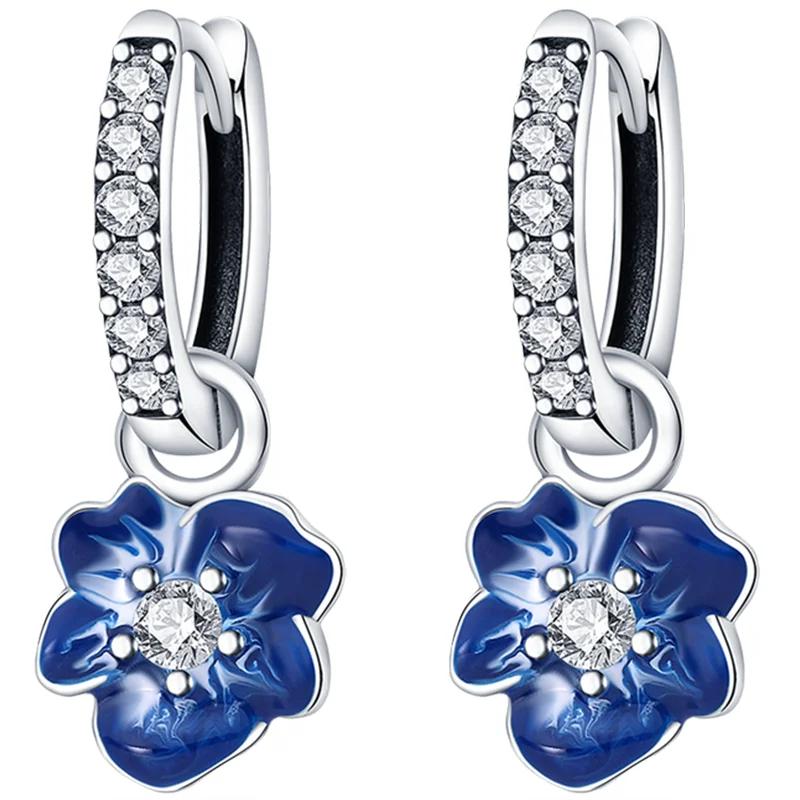 Sales100% S925 Стерлингового Серебра Звезда Луна В Форме Сердца Женские Серьги Подходят Оригинальные Серьги Свадебные Изящные Ювелирные Изделия Подарки