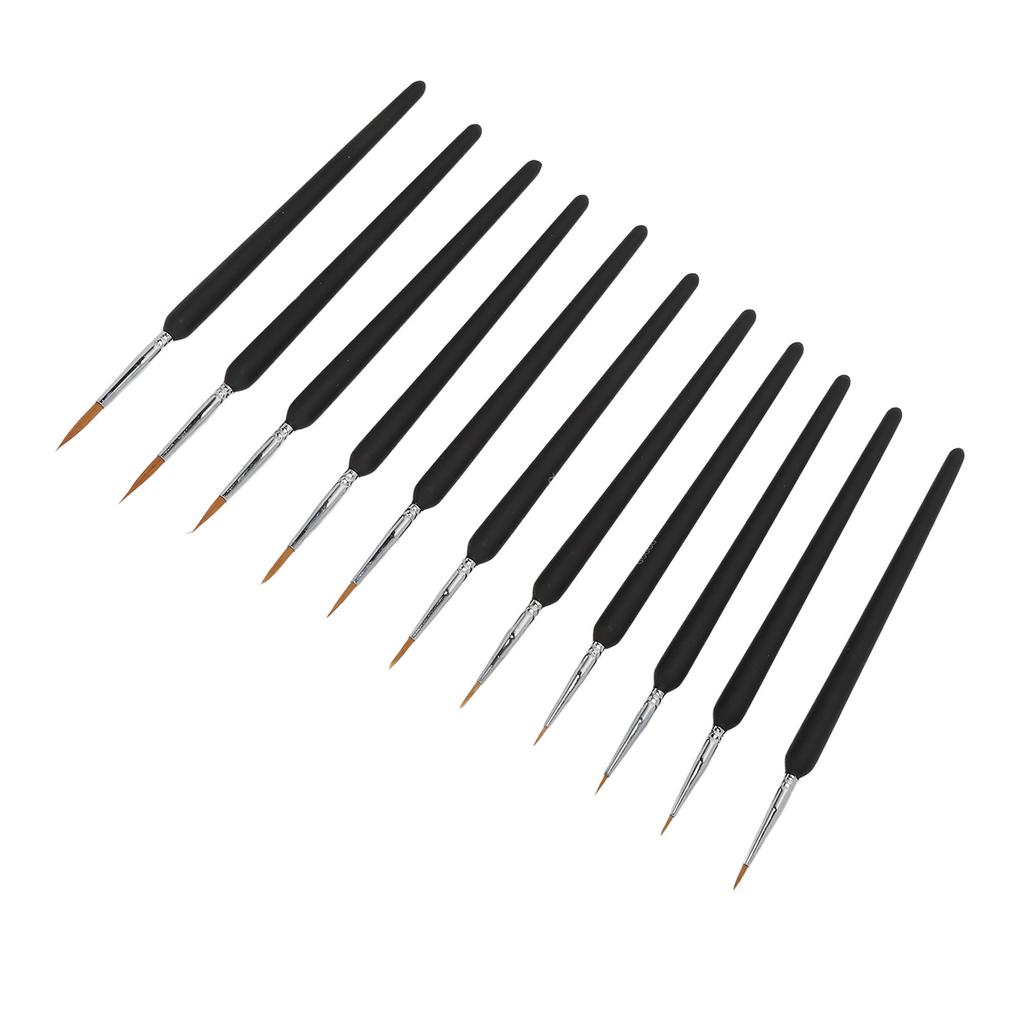 11PCS Fine Detail Paint Brush Set Multipurpose Soft Texture Thin Tip Paint Brushes Miniature Model Brushes for Art