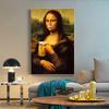 Модульный минимализм в скандинавском стиле Мона Лиза пивной постер настенное искусство печать на холсте картины для гостиной современный домашний декор