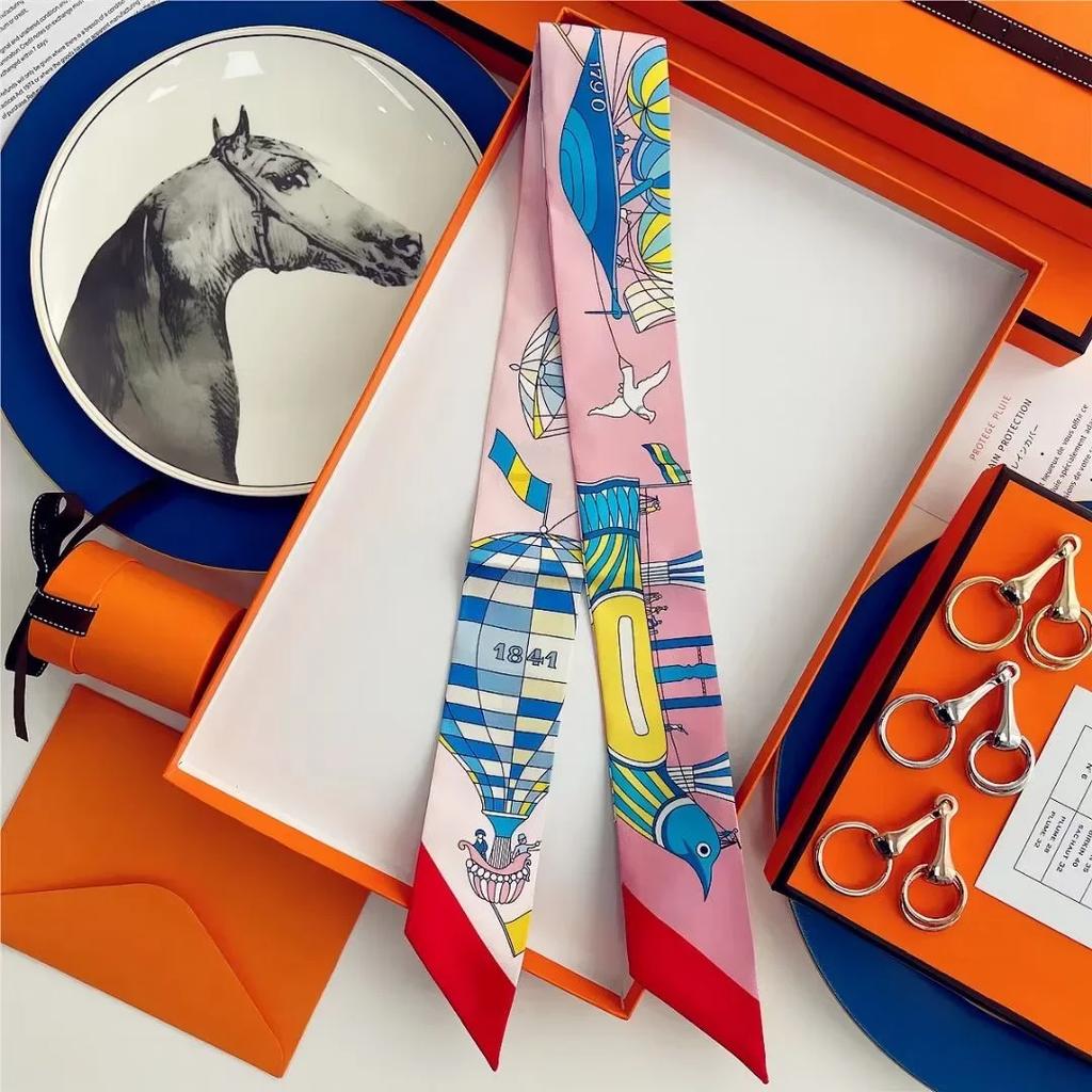 100% Mulberry Silk Ribbon Long Hair Bows Scarf Headscarf Fashion Hair Ties Ribbons Multifunctional Headband Bandana Hair