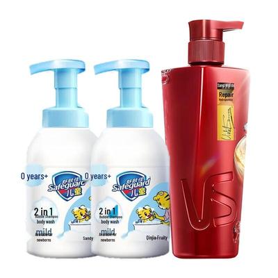 Набор Safeguard Kids Фруктовый пенящийся гель для душа и Шампунь Vidal Sassoon для восстановления