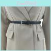 Square Buckle Solid Color Leather Thin Waist Belts Fashionable Casual Gifts