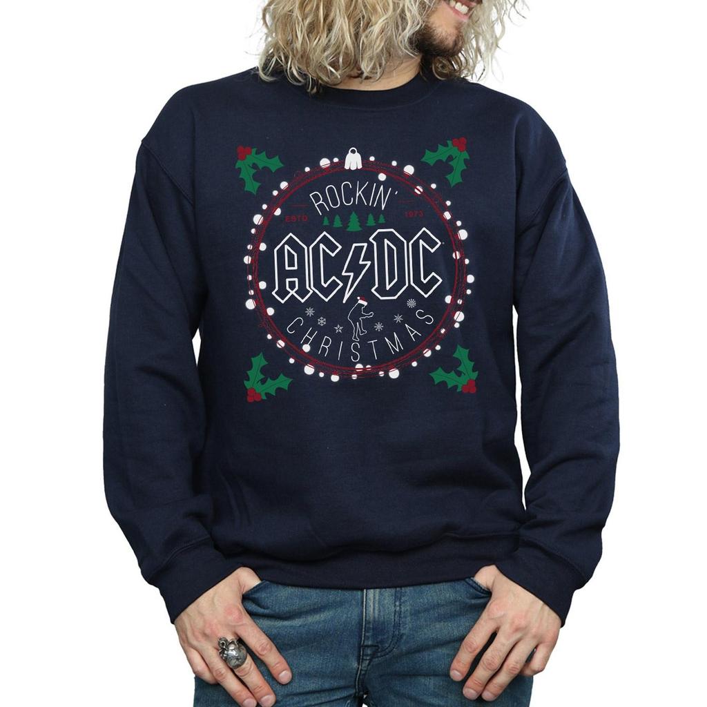 AC/DC Mens Christmas Circle Sweatshirt