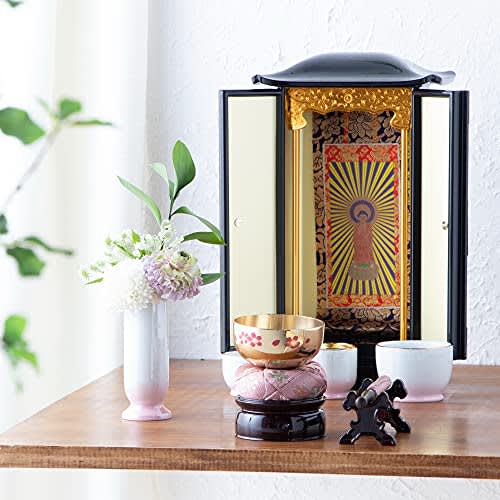 Sunmany Mini Orin Set: Authentic and Easy-to-Use 2.5-inch Rin (7.5cm Diameter x 10cm Height). Made in Japan. Perfect for Buddhist Altars, Buddhist Alt