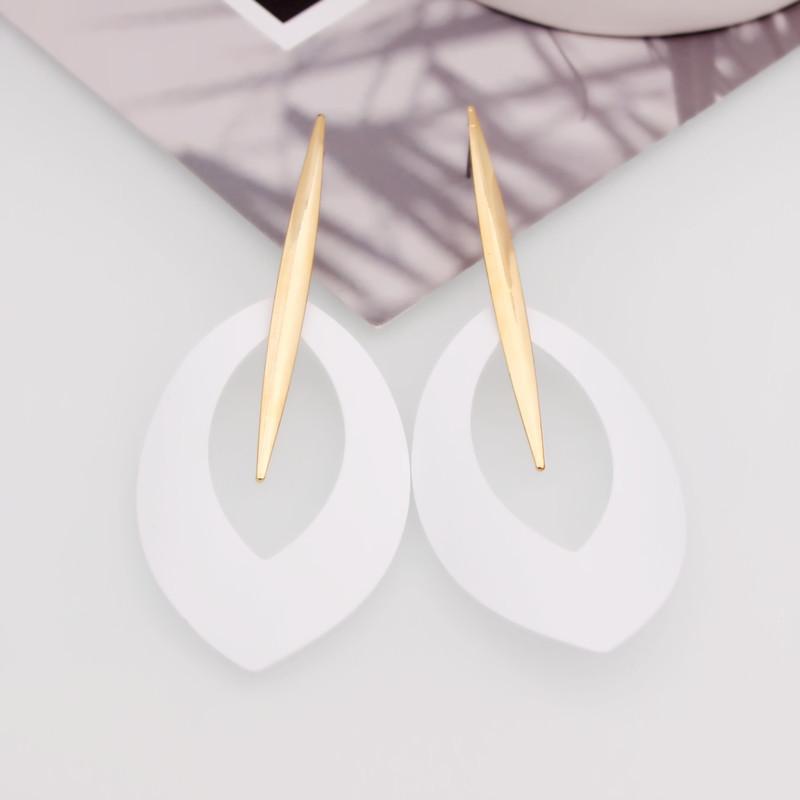 Корейский стиль геометрические овальные серьги-подвески для женщин большие массивные серьги вечерние украшения подарки подруге длинные Brincos