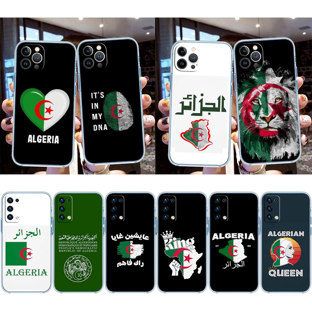 IK3 Algerian Passport Flag Transparent Phone Case for Samsung Galaxy A04 A04S A14 A23 A34 A54 M23 M33 M52 M53