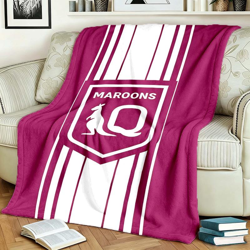 Queensland Maroons Theme Blanket Suitable For Beds Sofas And Camping Perfect For Both Men And Women Comfortable Bedding All Year Round