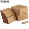 WTEMPO 5PCS 10*10*20CM Premium Gift Boxes Kraft Paper Gift Boxes with Hemp Ropes Creative DIY Presents Packaging Boxes