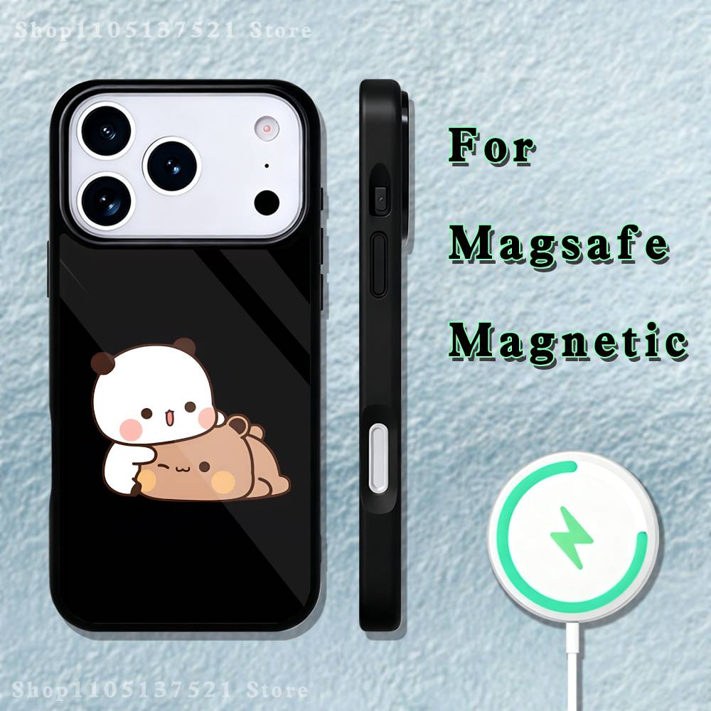 Милый чехол для телефона BuBu DuDu Для iPhone 17,16,15,14,13,12,11,Pro,Max,Plus,Mini,SE4,E Магнитный Magsafe Беспроводная зарядка