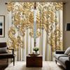 2-х компонентные HD цифровые желтые цветные европейские тисненые цветочные шторы для украшения дома в стиле декоративной гостиной и спальни