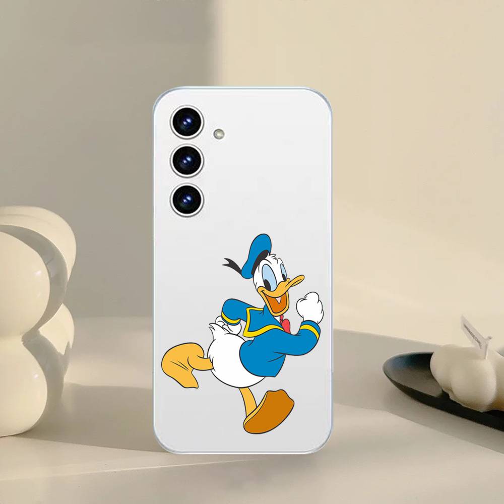 Милый Чехол для Телефона с Дональдом Даком для Samsung Galaxy S21 S22 S23 S24 S25ULTRA FE Ultra Plus5G A52S Прозрачный Чехол